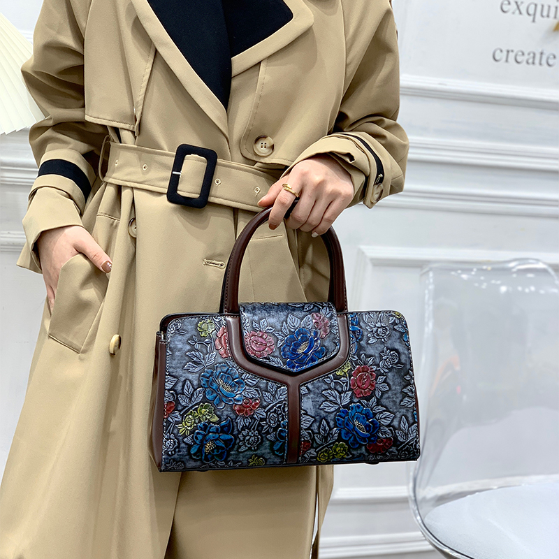กระเป๋าบอสตันลายดอกไม้สไตล์วิน - Luxury Bags Vegan Leather บทวิจารณ์และราคา