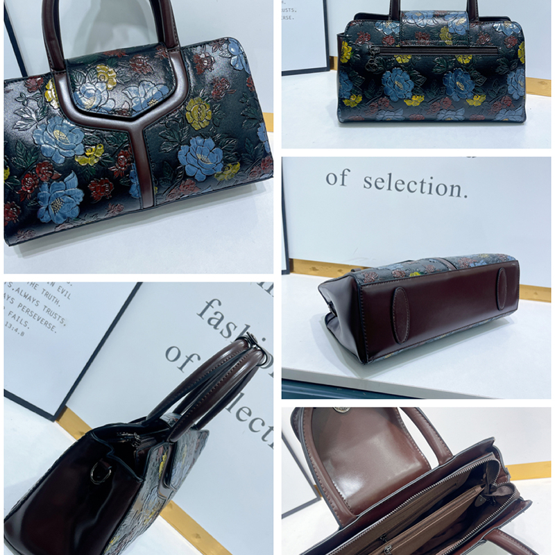 กระเป๋าบอสตันลายดอกไม้สไตล์วิน - Luxury Bags Vegan Leather บทวิจารณ์และราคา