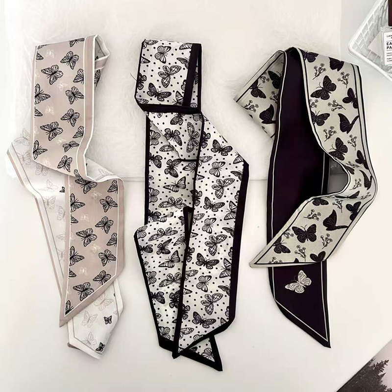ผ้าพันคอไหมขนาดเล็ก ลายผีเสื้อ - Luxury Bags Brands บทวิจารณ์และราคา