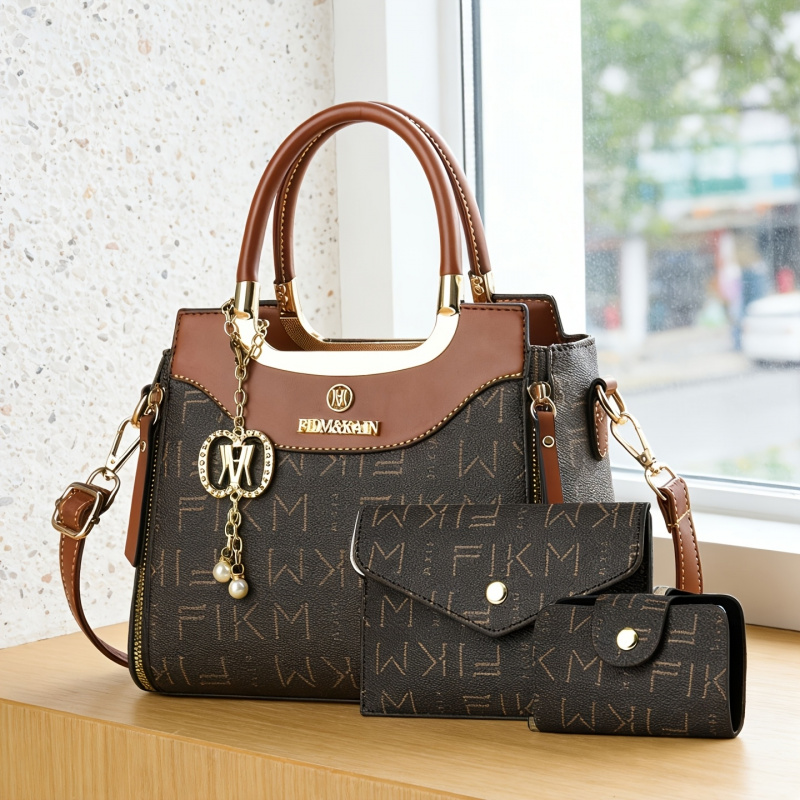 ชุดกระเป๋าพิมพ์ลายตัวอักษร 3 ช - Luxury Bags For Women บทวิจารณ์และราคา