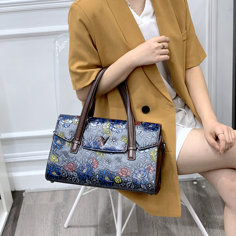 กระเป๋าถือลายดอกไม้ 3 มิติ สไต - Luxury Bags Vegan Leather บทวิจารณ์และราคา