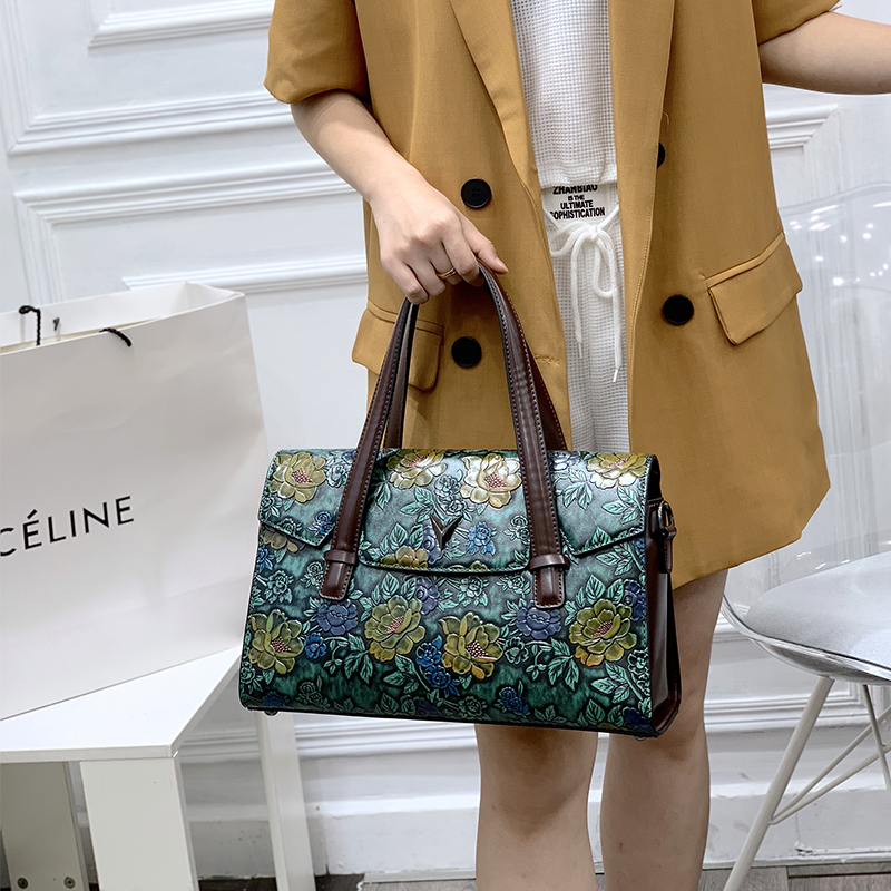 กระเป๋าถือลายดอกไม้ 3 มิติ สไต - Luxury Bags Vegan Leather บทวิจารณ์และราคา