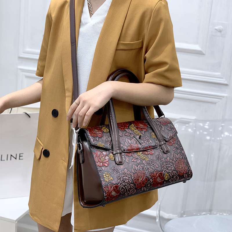 กระเป๋าถือลายดอกไม้ 3 มิติ สไต - Luxury Bags Vegan Leather บทวิจารณ์และราคา