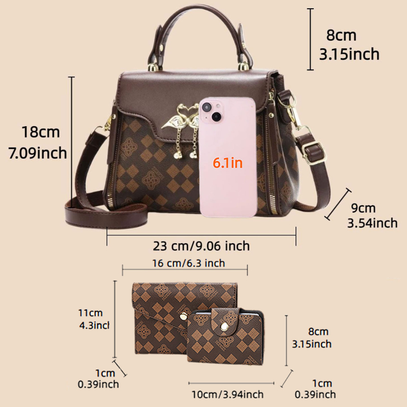 ชุดกระเป๋าผู้หญิง 3 ชิ้น กระเป - Luxury Bags For Women บทวิจารณ์และราคา